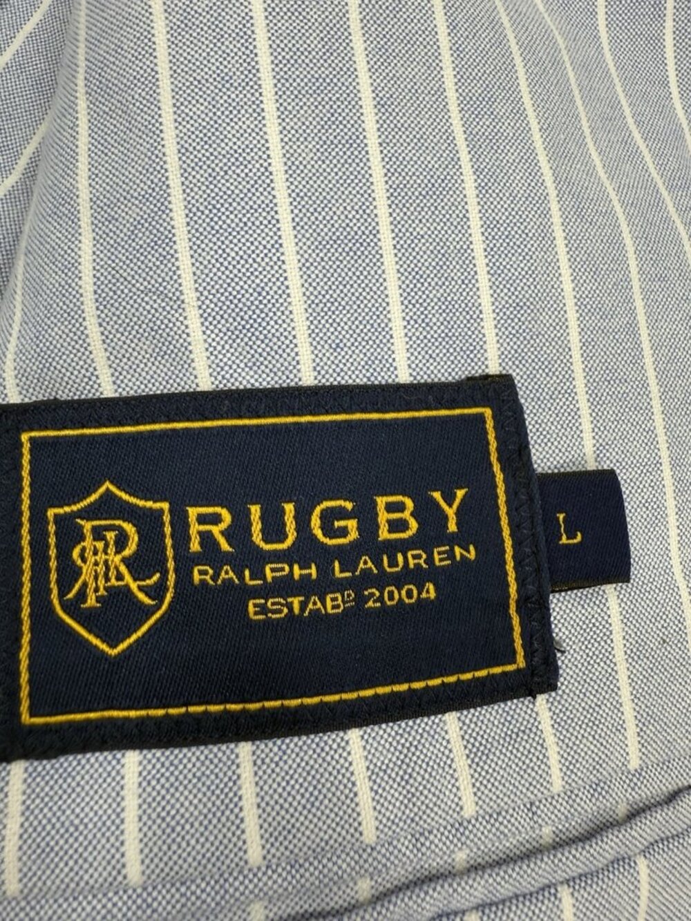 Rugby Ralph Lauren Mens Sport Coat Jacket Size Large Striped Blue White Blazer - Picture 5 of 16